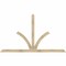 Ekena Millwork Richland Rough Sawn Timber Gable Bracket, Douglas Fir, 96"W x 56"H x 2"D x 4"F, 14/12 Pitch GBW096X56X0204RIC00RDF - alternate 1